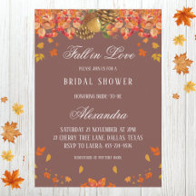 Rustikaler Herbst Rückgang des Brautparty der Lieb