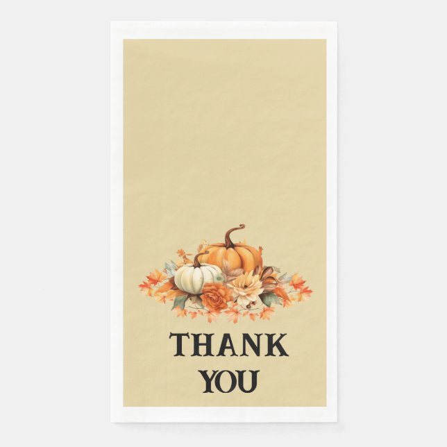 Rustikaler Herbst Serviette (Vorderseite)