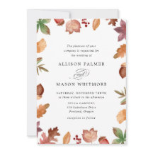 Rustikaler Herbst verlässt Hochzeit im Herbst