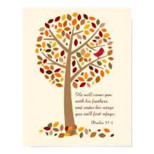 Rustikaler Herbstbaum Psalm 91 Christliche Bibelve
