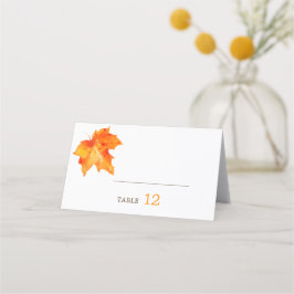 Rustikaler Herbstfall bei Liebe Hochzeit Platzkarte