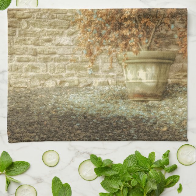 Rustikaler Herbstgarten Geschirrtuch (Gefaltet)