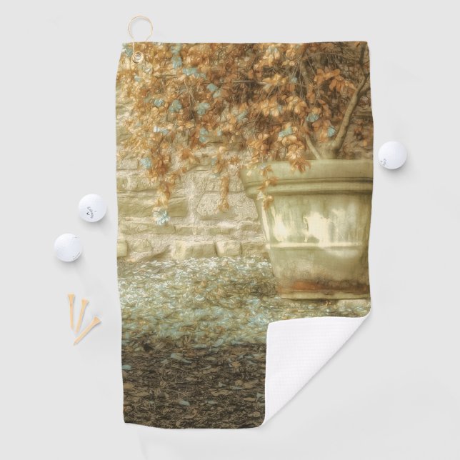 Rustikaler Herbstgarten Golfhandtuch (Insitu)