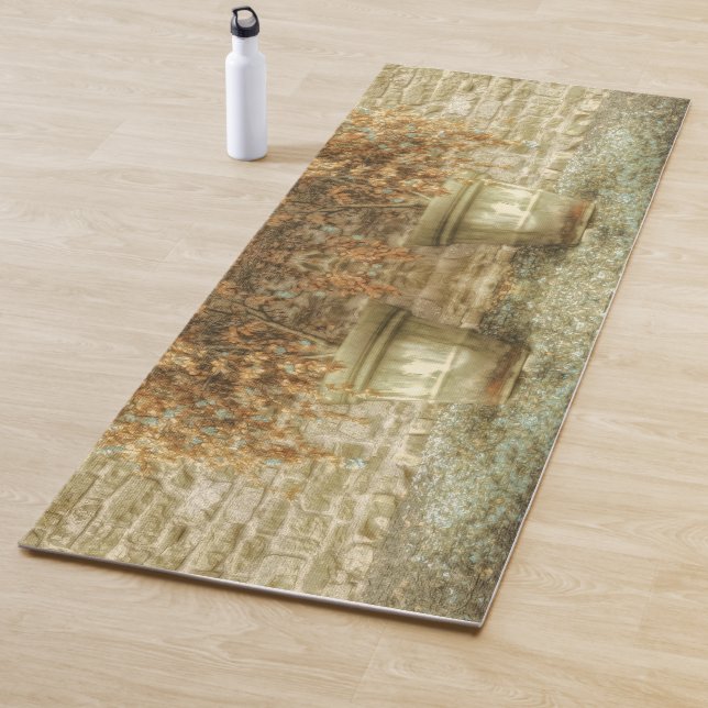 Rustikaler Herbstgarten Yogamatte (Beispiel)