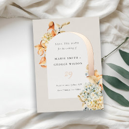 Rustikaler Herbstkürbis Arena Save the Date Folieneinladung