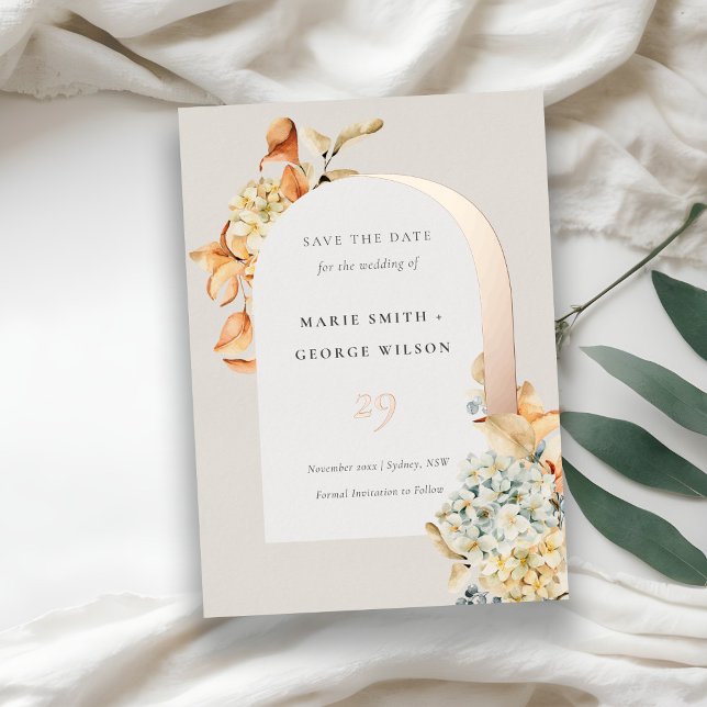 Rustikaler Herbstkürbis Arena Save the Date Folieneinladung (Von Creator hochgeladen)