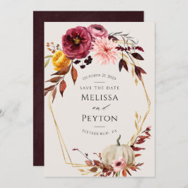 Rustikaler Herbstleaves Save the Date