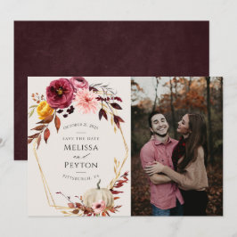 Rustikaler Herbstleaves Save the Date