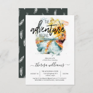 Rustikaler Herbstwald   Einladung zur Brautdusche