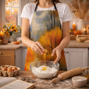 Rustikaler Herbstwald - Herbst Farbe Schürze