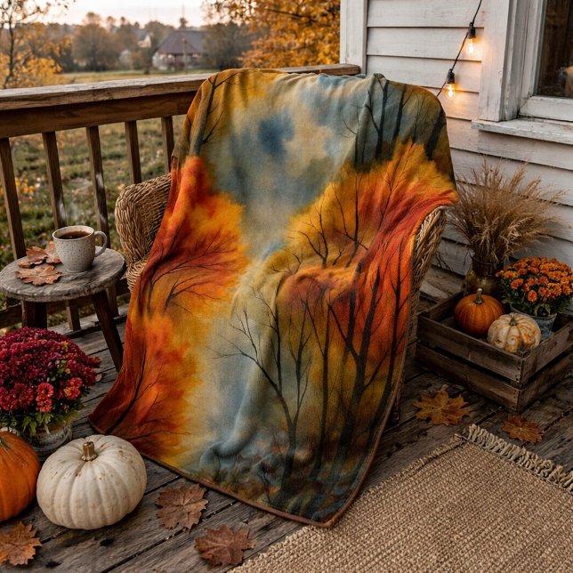 Rustikaler Herbstwald - Herbst Farbe Sherpadecke (Von Creator hochgeladen)