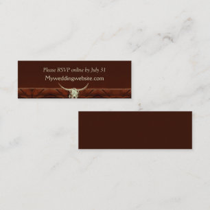 Rustikaler Hochzeitskugel Mini Visitenkarte