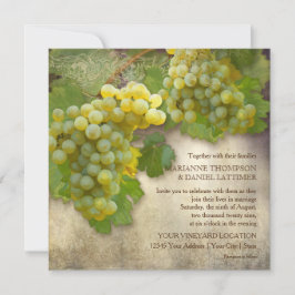 Rustikaler Hochzeitwein Weinanbau Weinberg Vintage Einladung