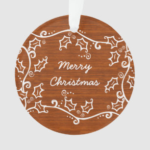 Rustikaler Holly-Acrylschnuckel Ornament