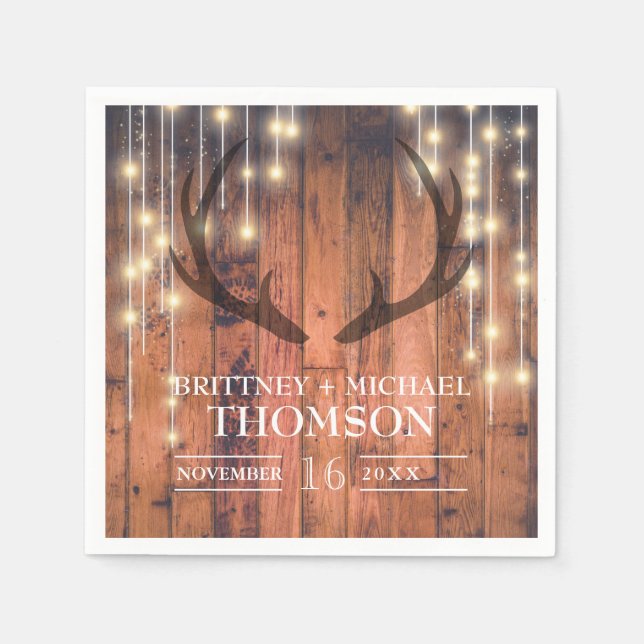 Rustikaler Holzbaum Serviette (Vorderseite)