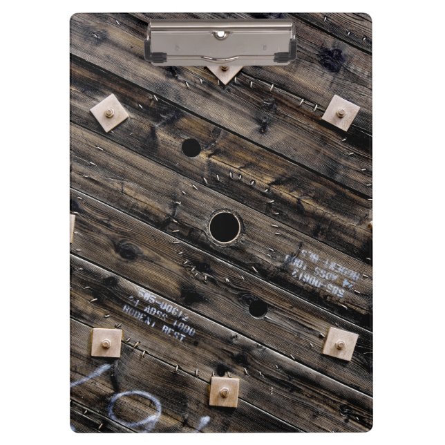 Rustikaler Holzdraht Klemmbrett (Vorderseite)