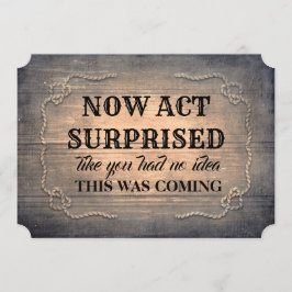 Rustikaler Holzfuß Bridesmaid / Trauzeugin Einladung