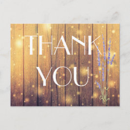 Rustikaler Holzhelllavene Danke Postcard Postkarte