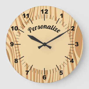 Rustikaler Holzkornladen Einzigartige Dekorationsw Große Wanduhr