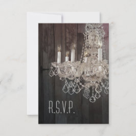 Rustikaler Holzkronleuchter Hochzeit RSVP Reaktion