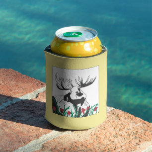 Rustikaler Holzmoose Dosenkühler