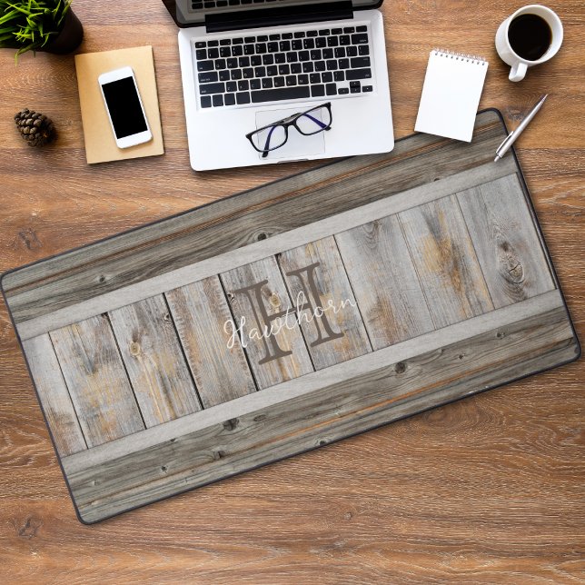 Rustikaler Holzteppich Schreibtischunterlage (Von Creator hochgeladen)