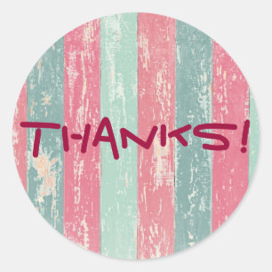 Rustikaler Holzzaun dank Runder Aufkleber