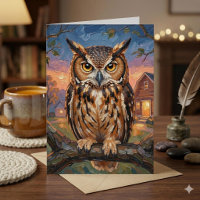 Rustikaler Impasto-Uhu-Geburtstag