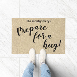 Rustikaler Individuelle Name bereitet sich auf ein Fußmatte