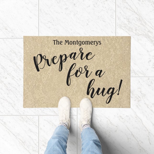 Rustikaler Individuelle Name bereitet sich auf ein Fußmatte (Indoor)