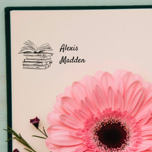 Rustikaler Individuelle Name   Bibliothek Permastempel