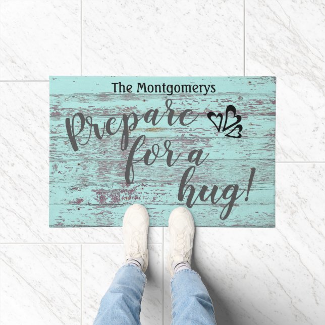 Rustikaler Individuelle Name-Spaß bereitet sich au Fußmatte (Indoor)