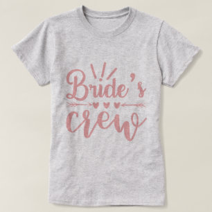 Rustikaler Junggesellinnenabschied Rosa Kalligrafi T-Shirt