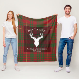 Rustikaler Kariert Clan MacTavish Family Tartan Fleecedecke