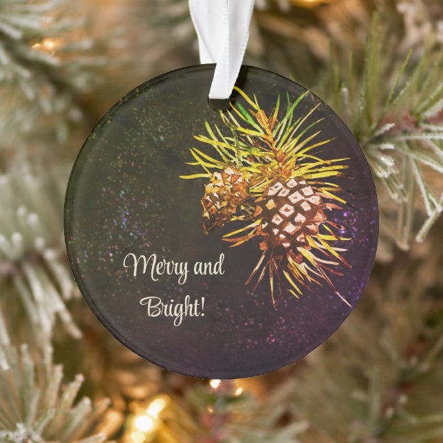 Rustikaler Kiefernzapfen Ornament (Baum)