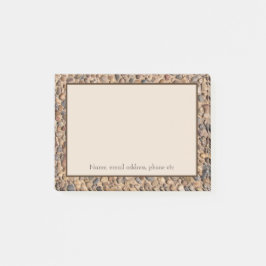 Rustikaler Kiesel entsteint Foto mit Post-it Klebezettel