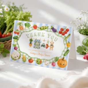 Rustikaler kleiner Spross Junge Baby Shower Dankes Dankeskarte