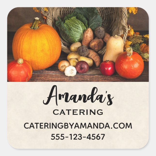 Rustikaler Koch: Tischtennis Quadratischer Aufkleber (Vorderseite)