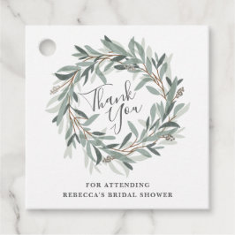 Rustikaler Kranz danke Ihnen Brautparty Geschenkanhänger