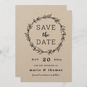 Rustikaler Kranz Einladung