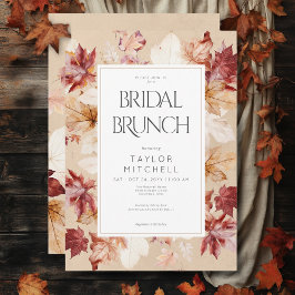 Rustikaler Kranz von Herbstlauben Tan Bridal Brunc Einladung