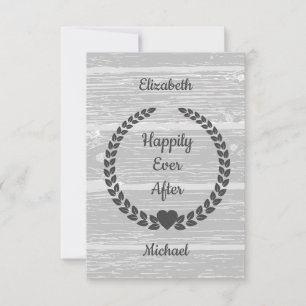 Rustikaler Kranz-Wald glücklicherweise je nach Ere Save The Date