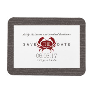 Rustikaler Krebs speichert das Datum-Magnet Magnet