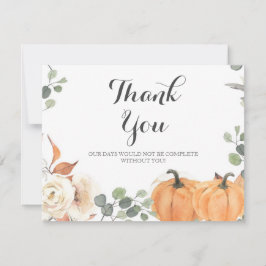 Rustikaler Kürbis danken Ihnen zu kardieren. Dankeskarte