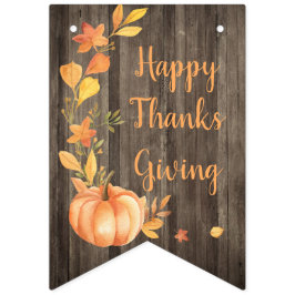 Rustikaler Kürbis-Fall-Ernte-Erntedank Wimpelkette