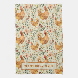 Rustikaler Landfamilienname Geschirrtuch