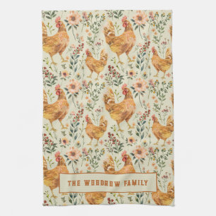 Rustikaler Landfamilienname Geschirrtuch