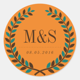 Rustikaler Laurel Wreath Brautparty Sticker
