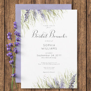 Rustikaler Lavendel & Sage Bridal Brunch Einladung