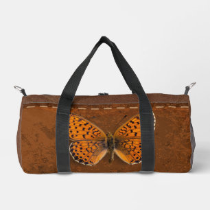 Rustikaler Ledereffekt Butterfly Duffle Bag